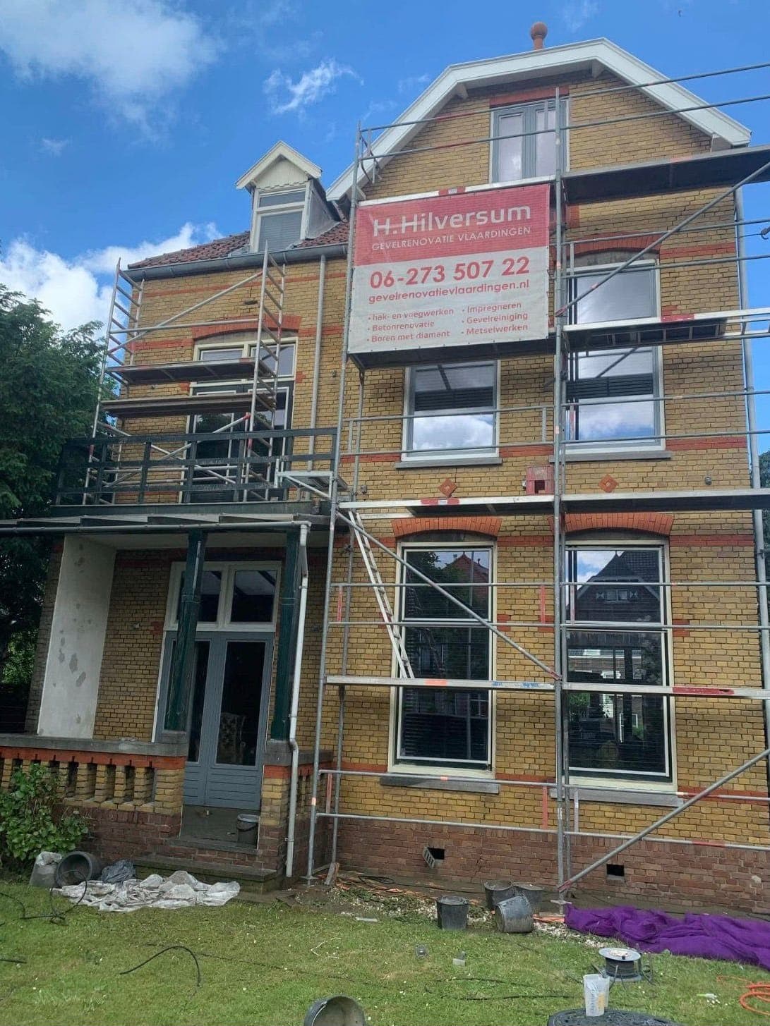 Nieuwe knipvoeg voor een villa
